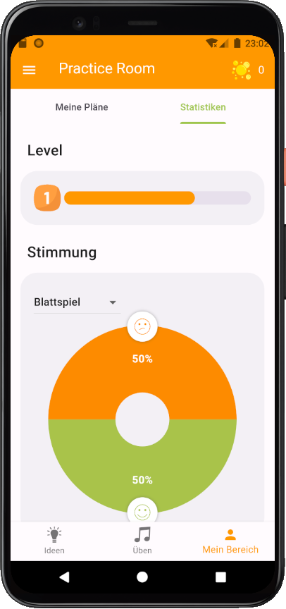 App Screenshot Mein Bereich